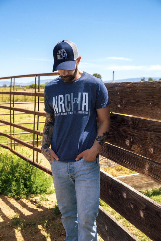NRCHA Logo Men’s Navy Heather Short Sleeve T-shirt