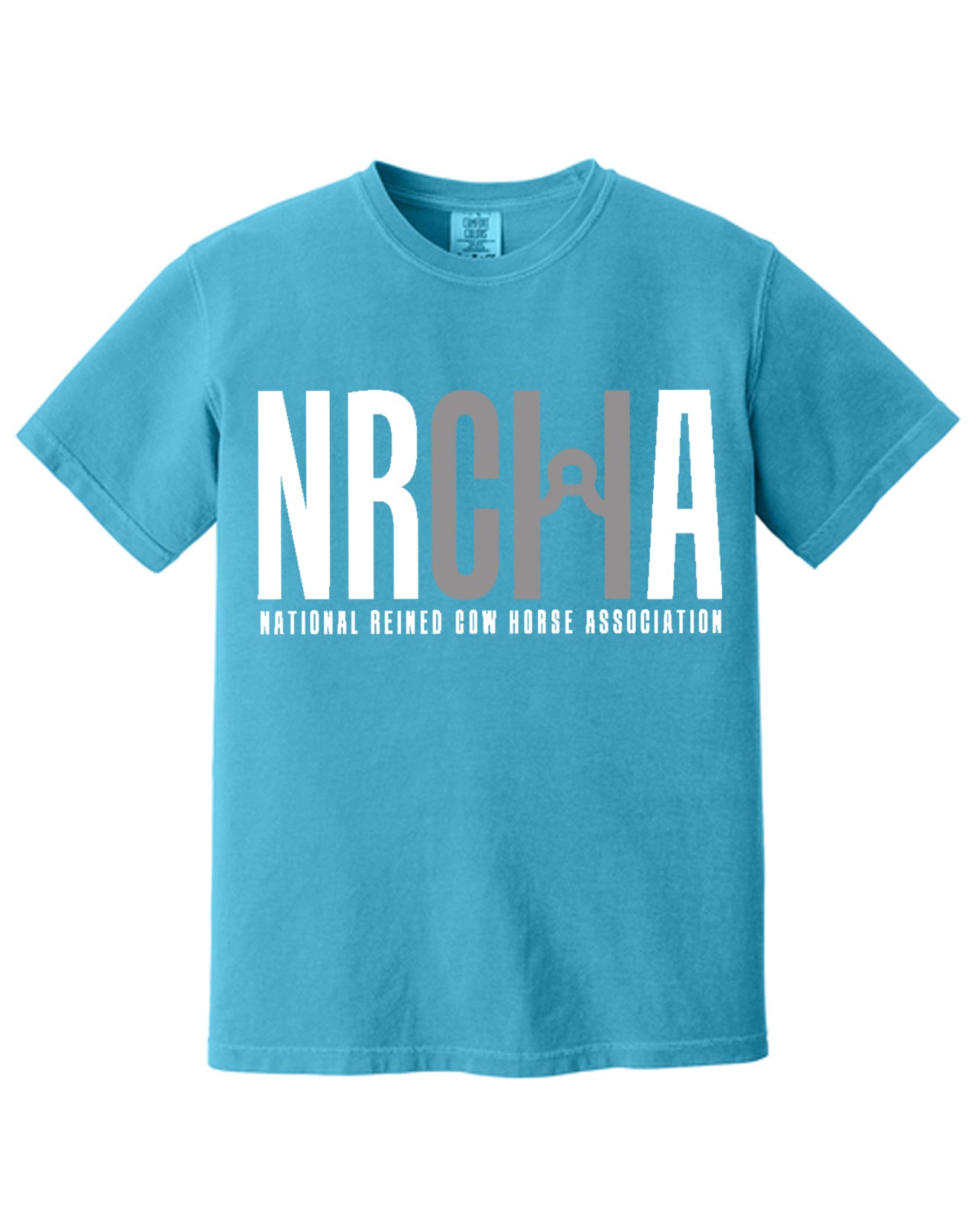 NRCHA Logo Men's Sapphire Blue Comfort Colors Short Sleeve T-shirt