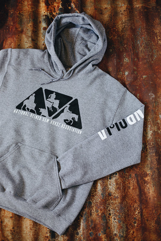 Men's NRCHA Grey Heather Tri-Logo Hoodie