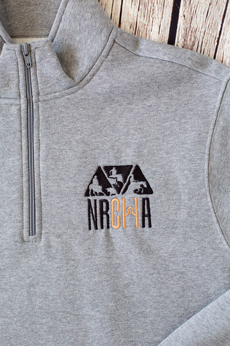 Men's NRCHA Logo Dark Grey 1/4 Zip