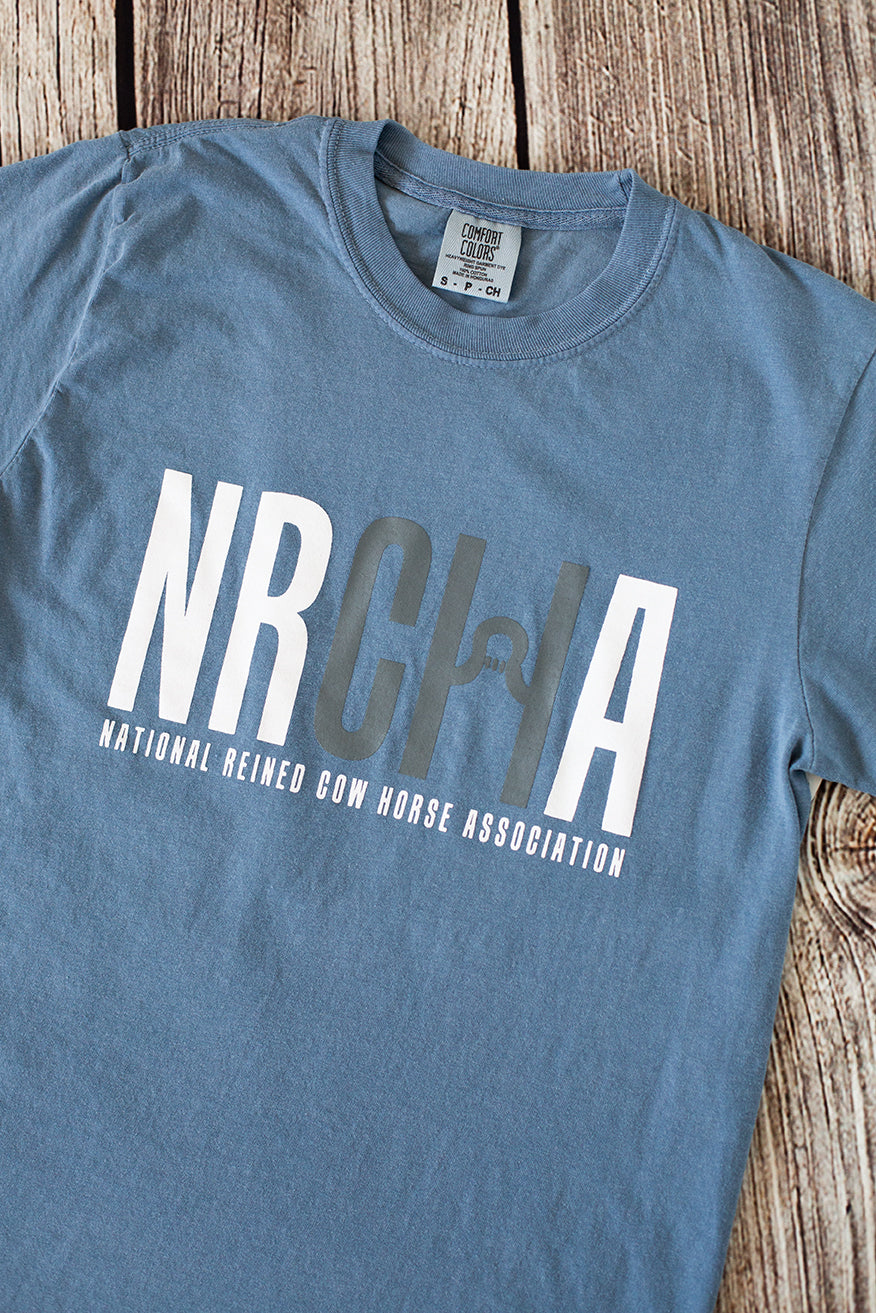Men's NRCHA Logo Short Sleeve Blue Jean T-Shirt
