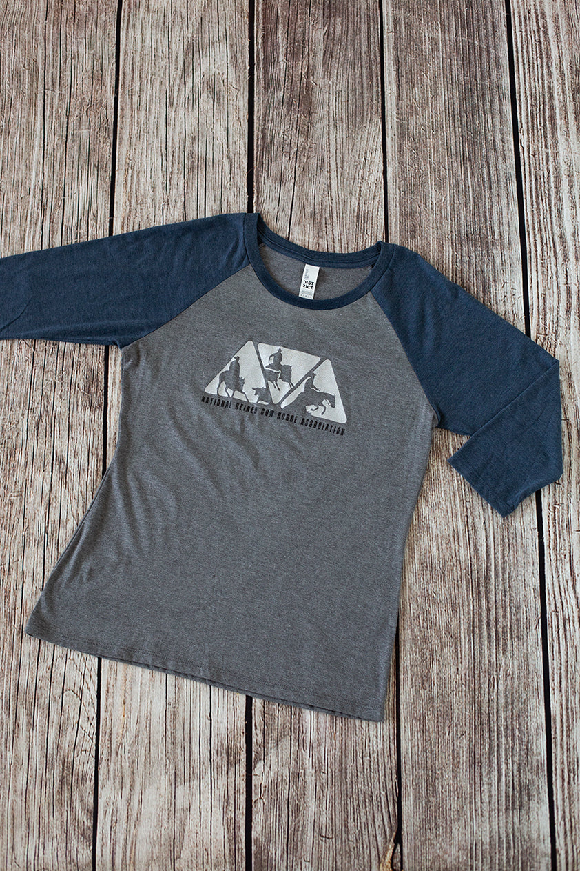 Women's NRCHA Triangle Logo Baseball T-Shirt