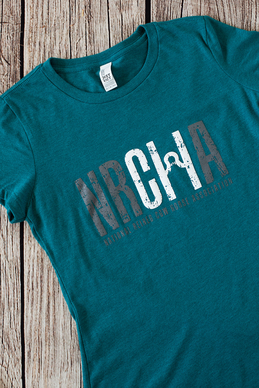 Women’s Crew NRCHA Logo Teal Short Sleeve T-shirt