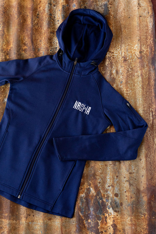 Women's NRCHA Logo Navy Tech Fleece Hooded Jacket