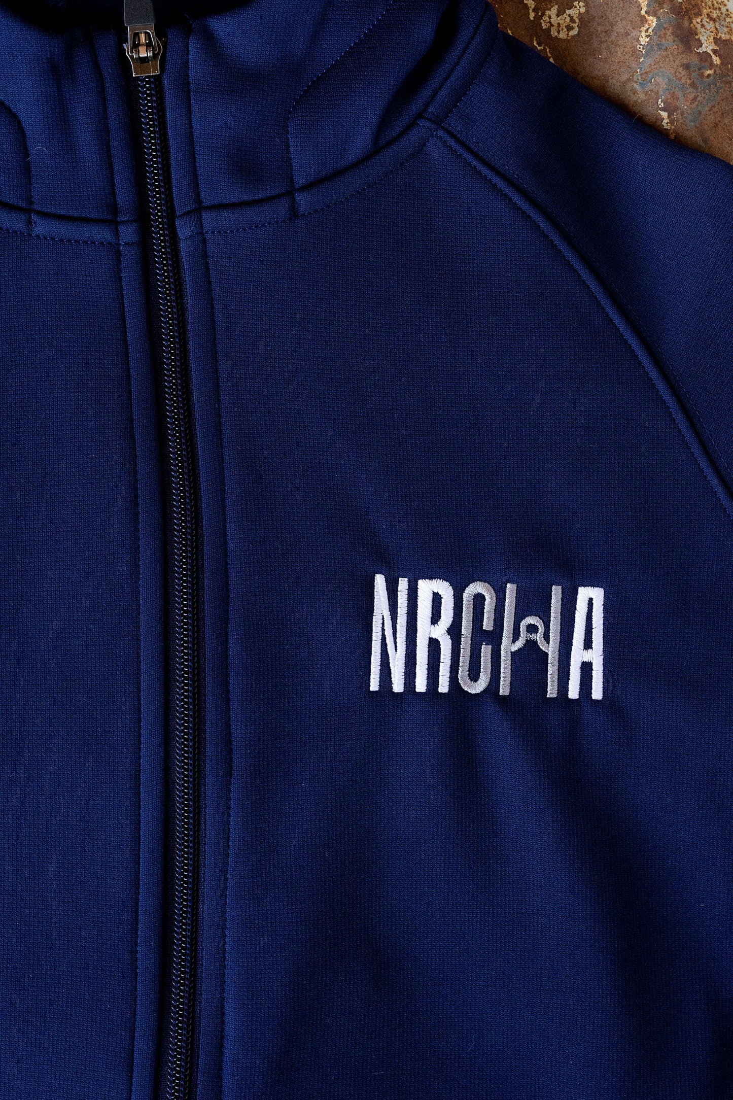 Women's NRCHA Logo Navy Tech Fleece Hooded Jacket