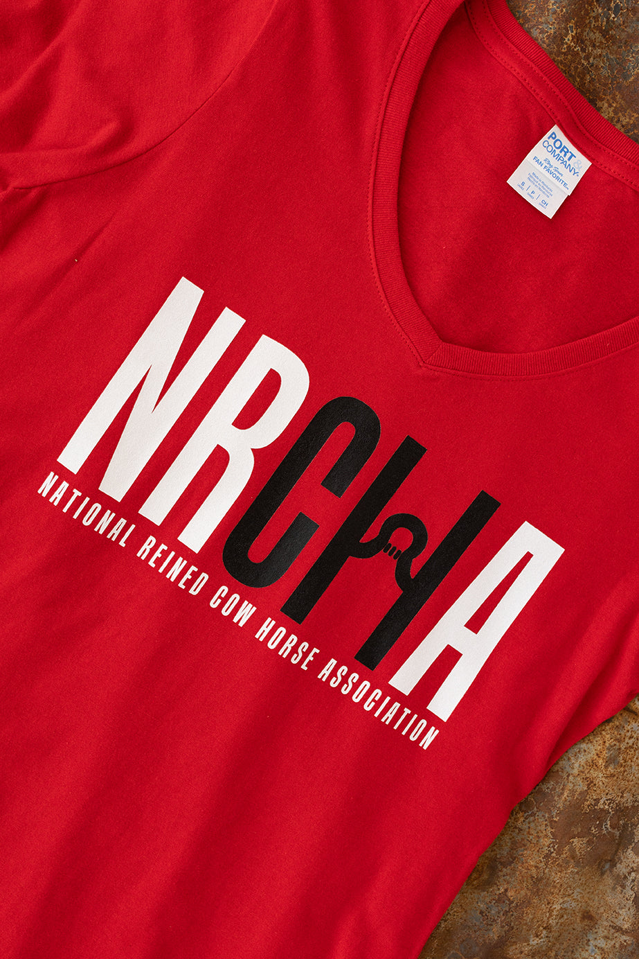 Women's NRCHA Red Long Sleeve V-Neck T-shirt