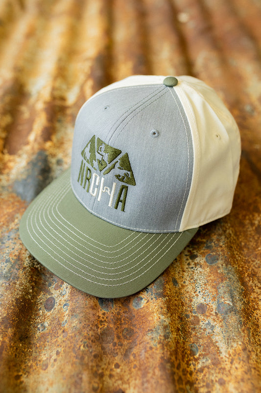 Grey, Olive Green and Cream NRCHA Logo Hat