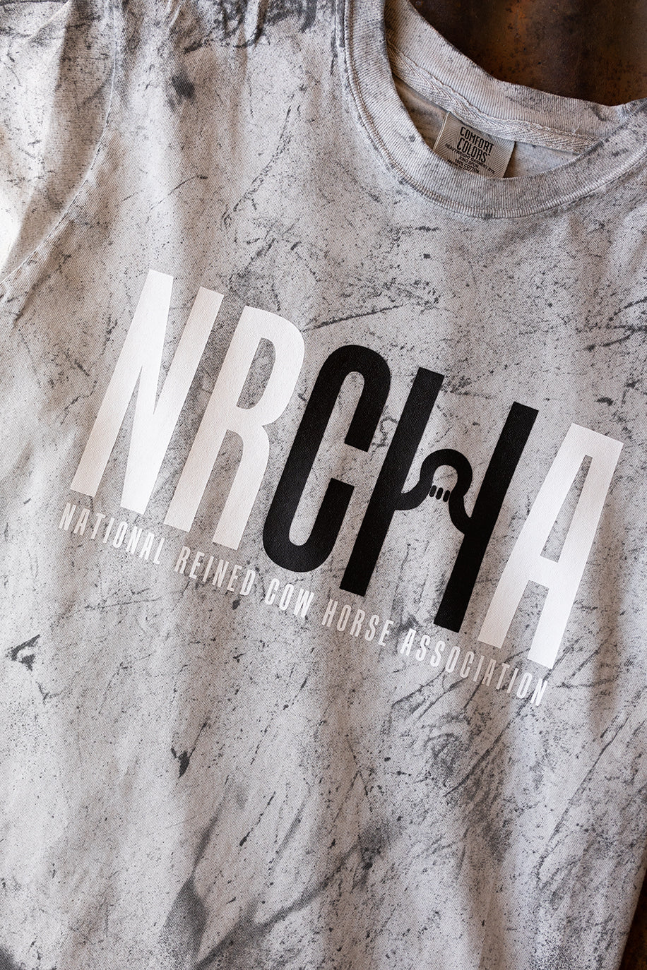 Men's NRCHA Logo Smoke Grey Color Blast Tee