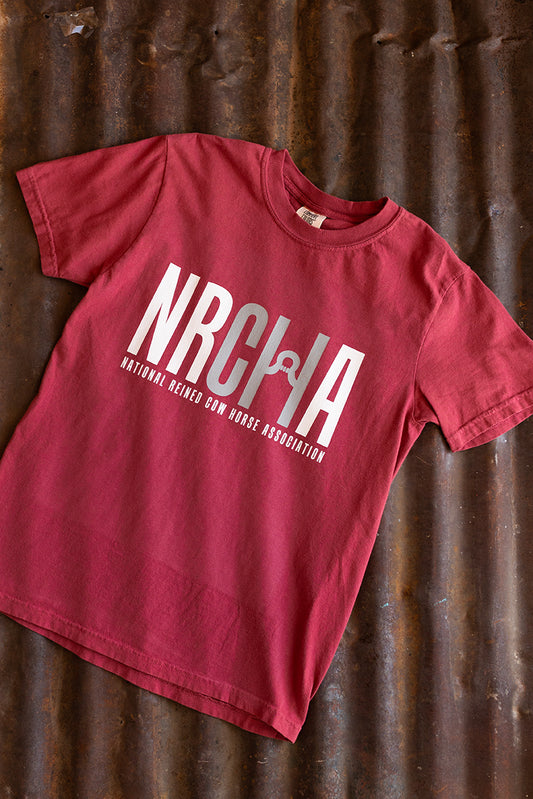 Men's NRCHA Logo Chili Red Short Sleeve T-Shirt