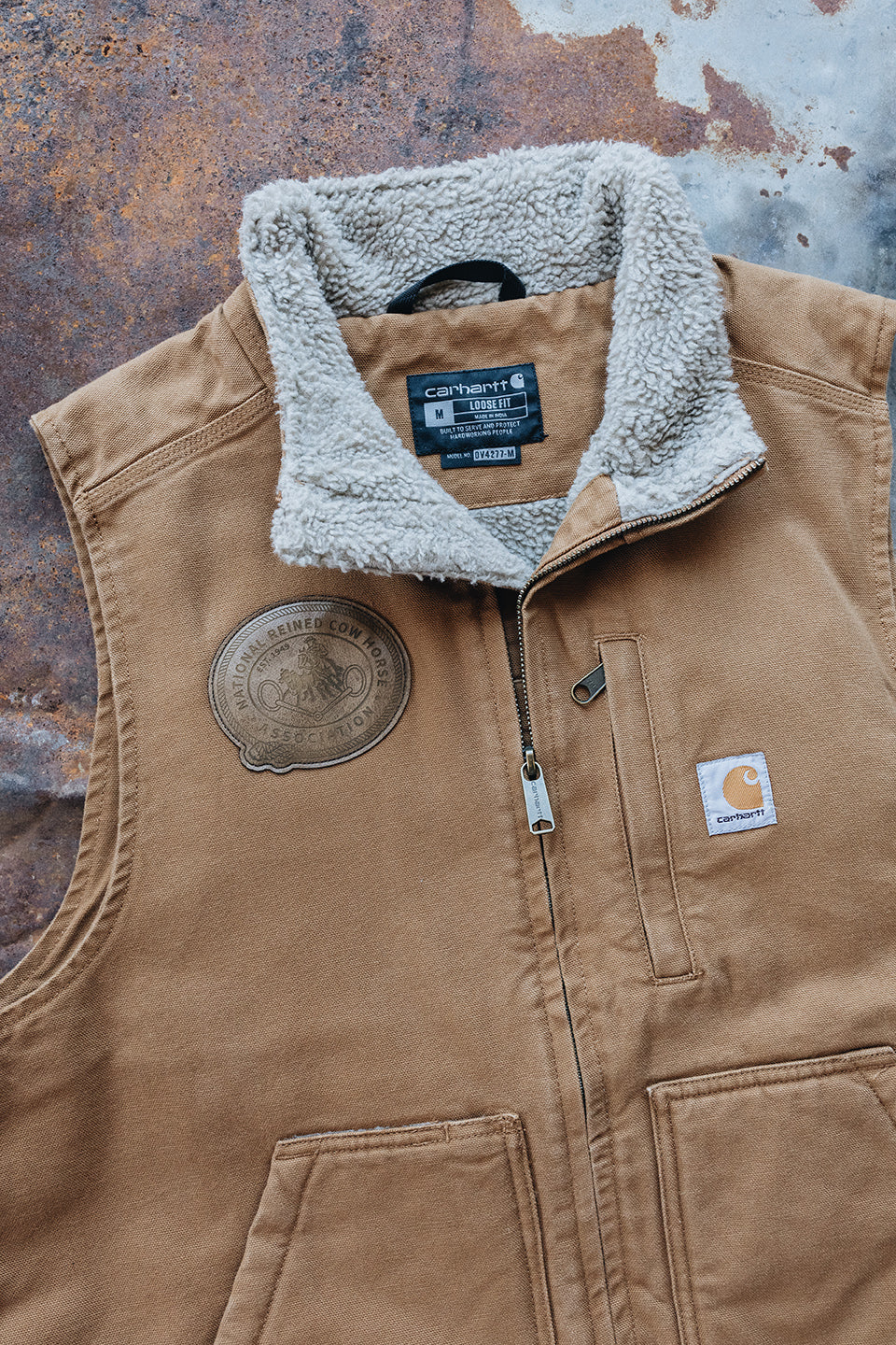 Men's NRCHA Retro Logo Carhartt Brown Vest