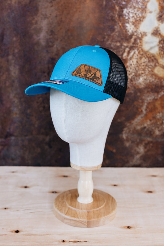NRCHA Logo Electric Blue and Black Mesh Hat