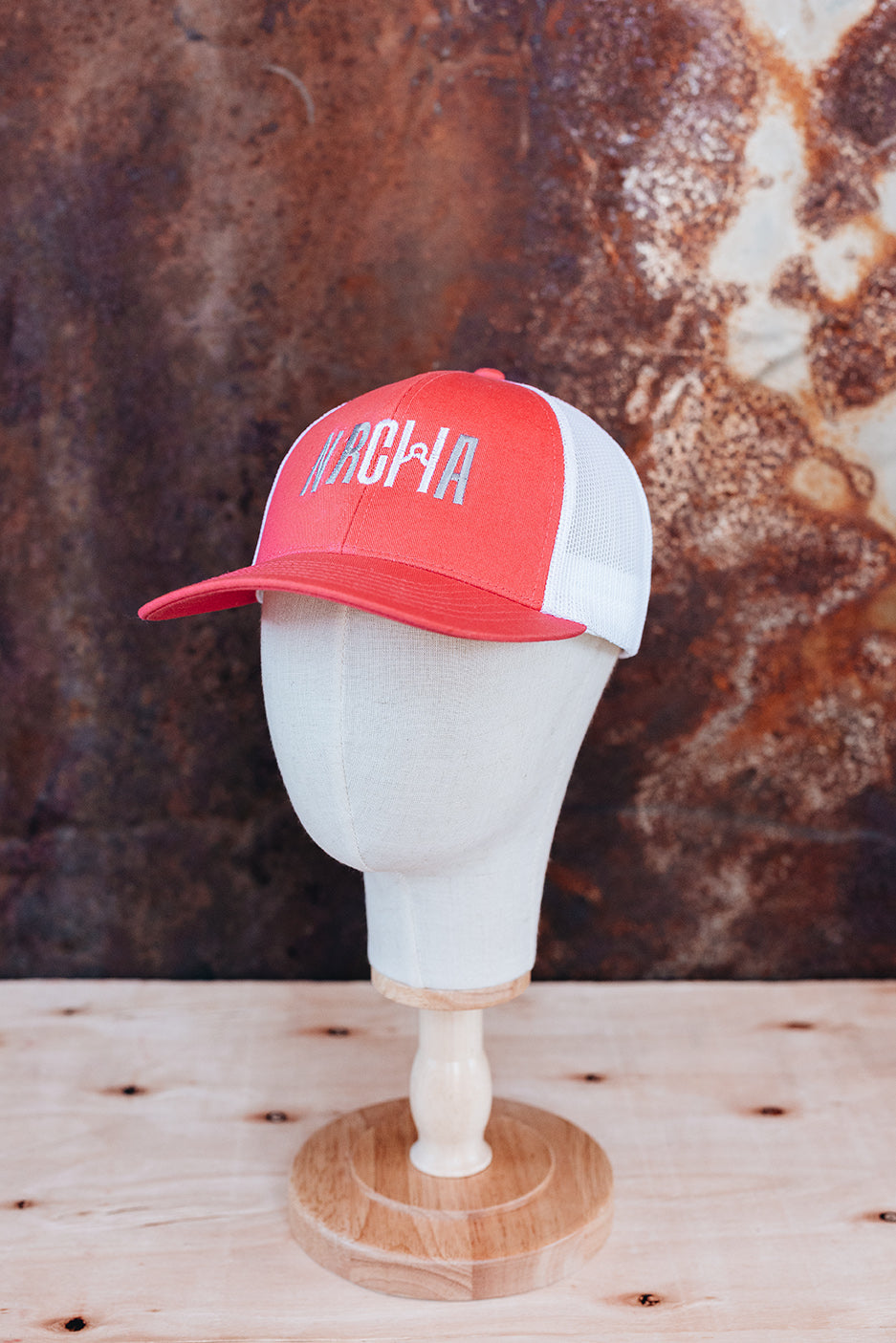 NRCHA Logo Coral and White Mesh Hat