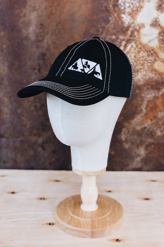 NRCHA Logo Black Contrast Stitch Soft Hat