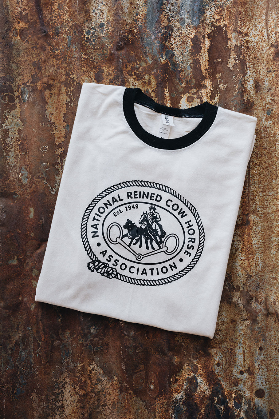 Unisex NRCHA Retro Logo Ringer Tee (3 Colors)