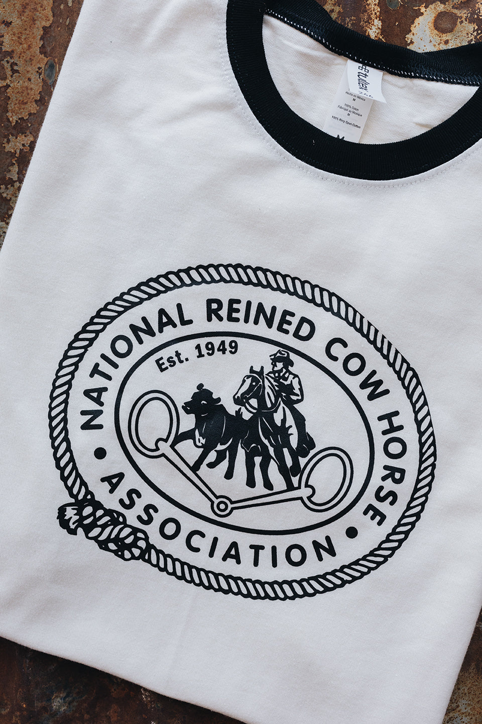 Unisex NRCHA Retro Logo Ringer Tee (3 Colors)