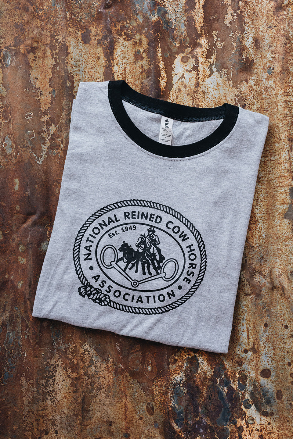 Unisex NRCHA Retro Logo Ringer Tee (3 Colors)