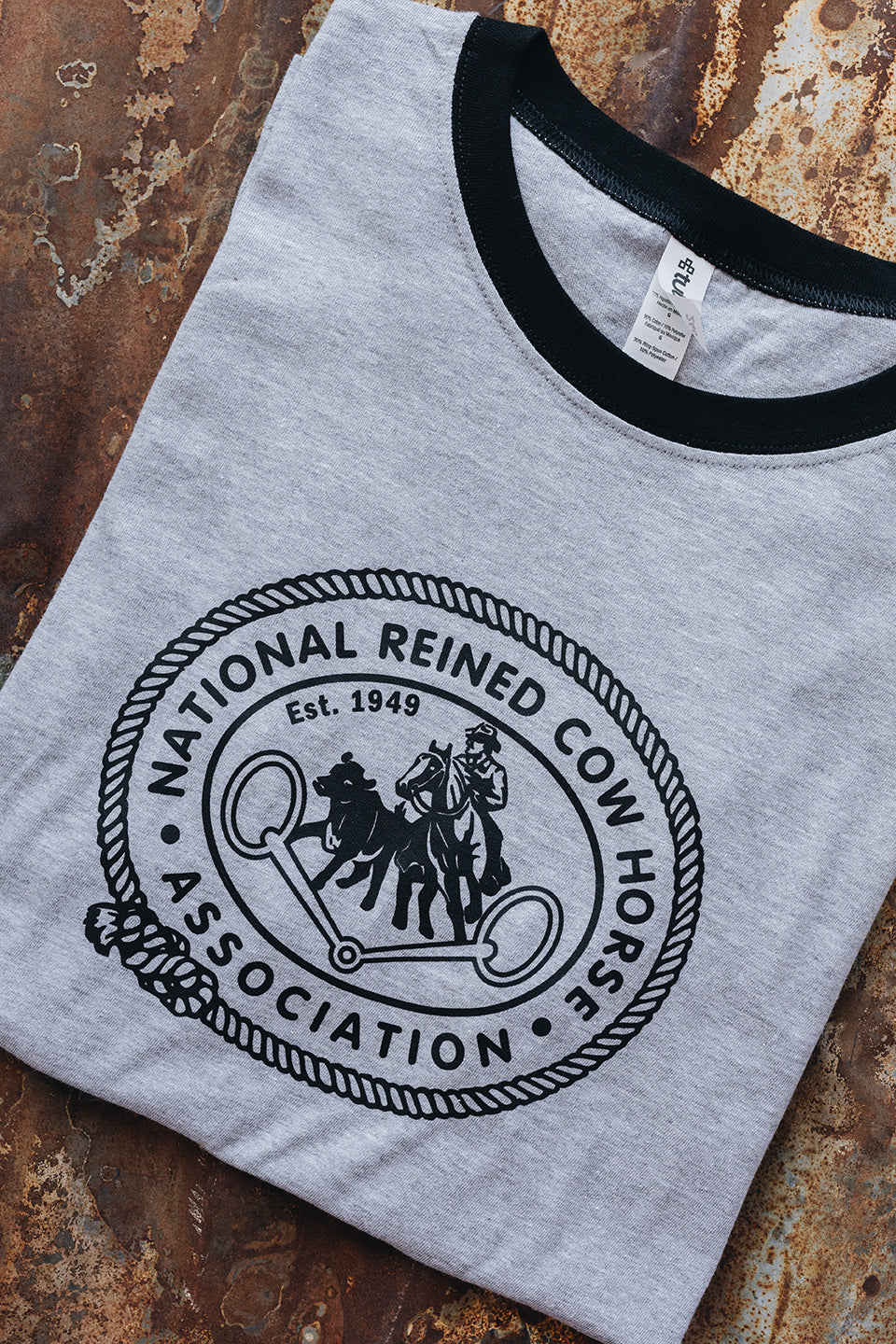 Unisex NRCHA Retro Logo Ringer Tee (3 Colors)