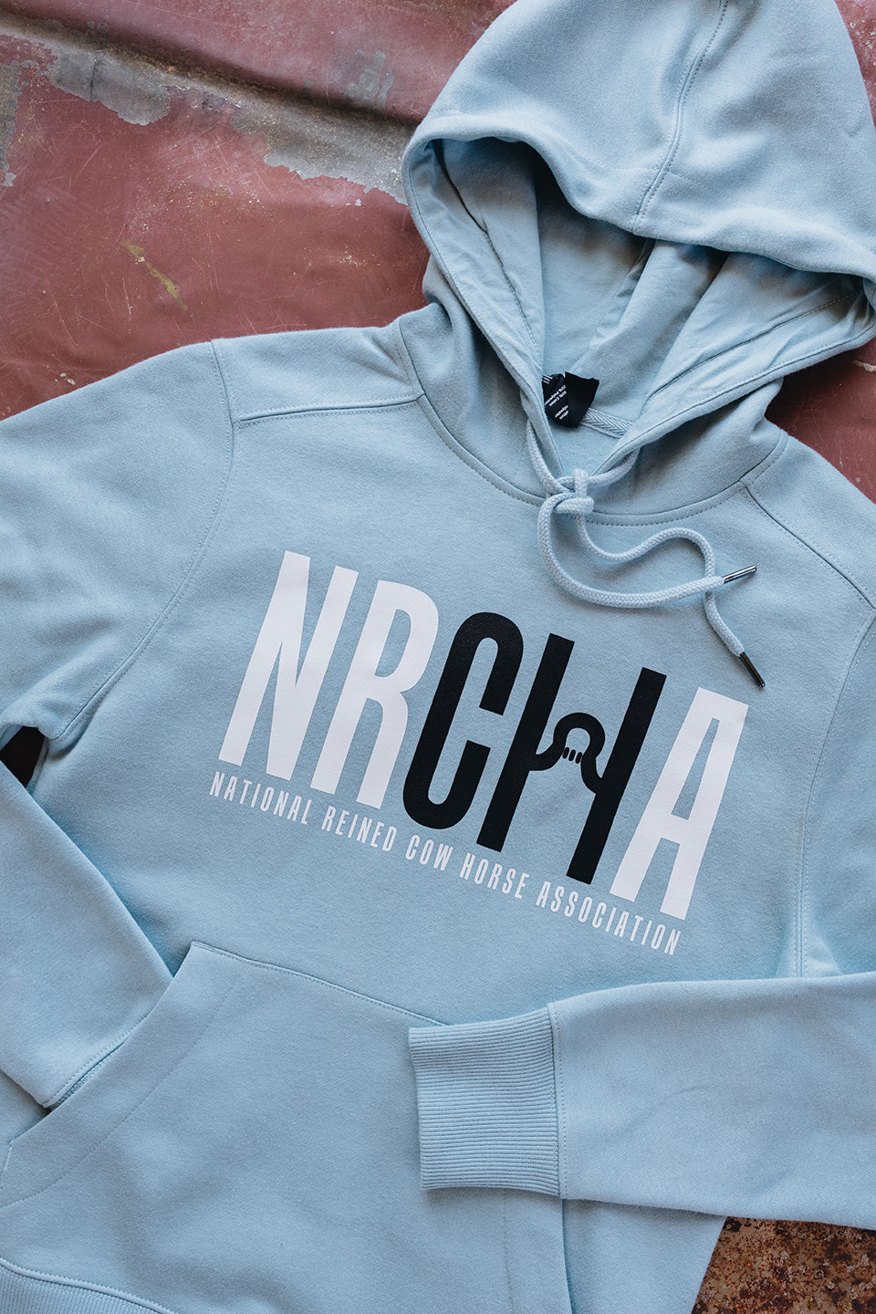 NRCHA Logo Women's Apricot and Blue Fog Hoodies
