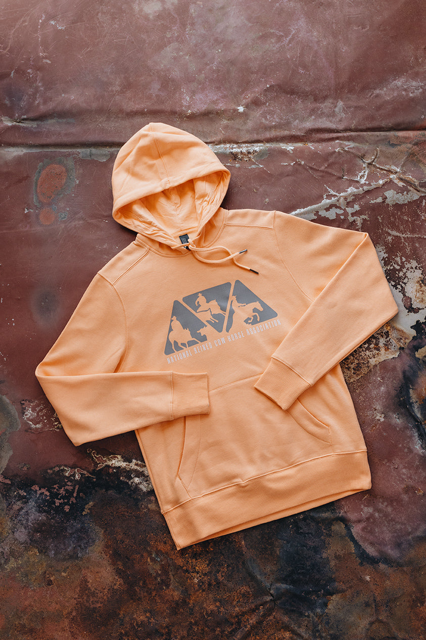 NRCHA Logo Women's Apricot and Blue Fog Hoodies