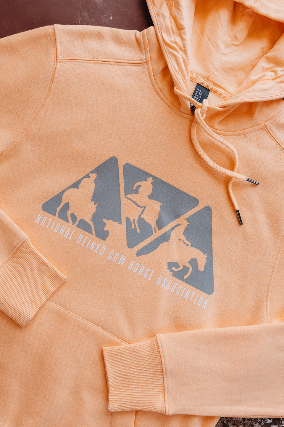 NRCHA Logo Women's Apricot and Blue Fog Hoodies