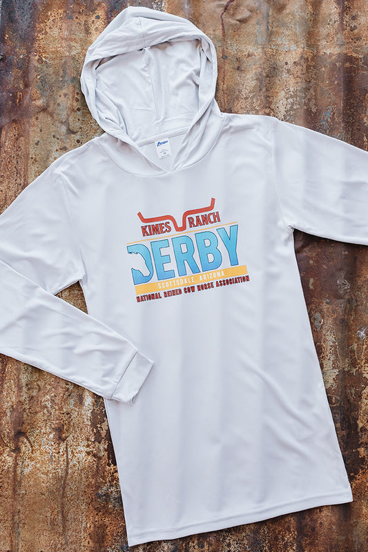 Derby 2025 Men's Paragon UV Aluminum Grey Hooded Tee
