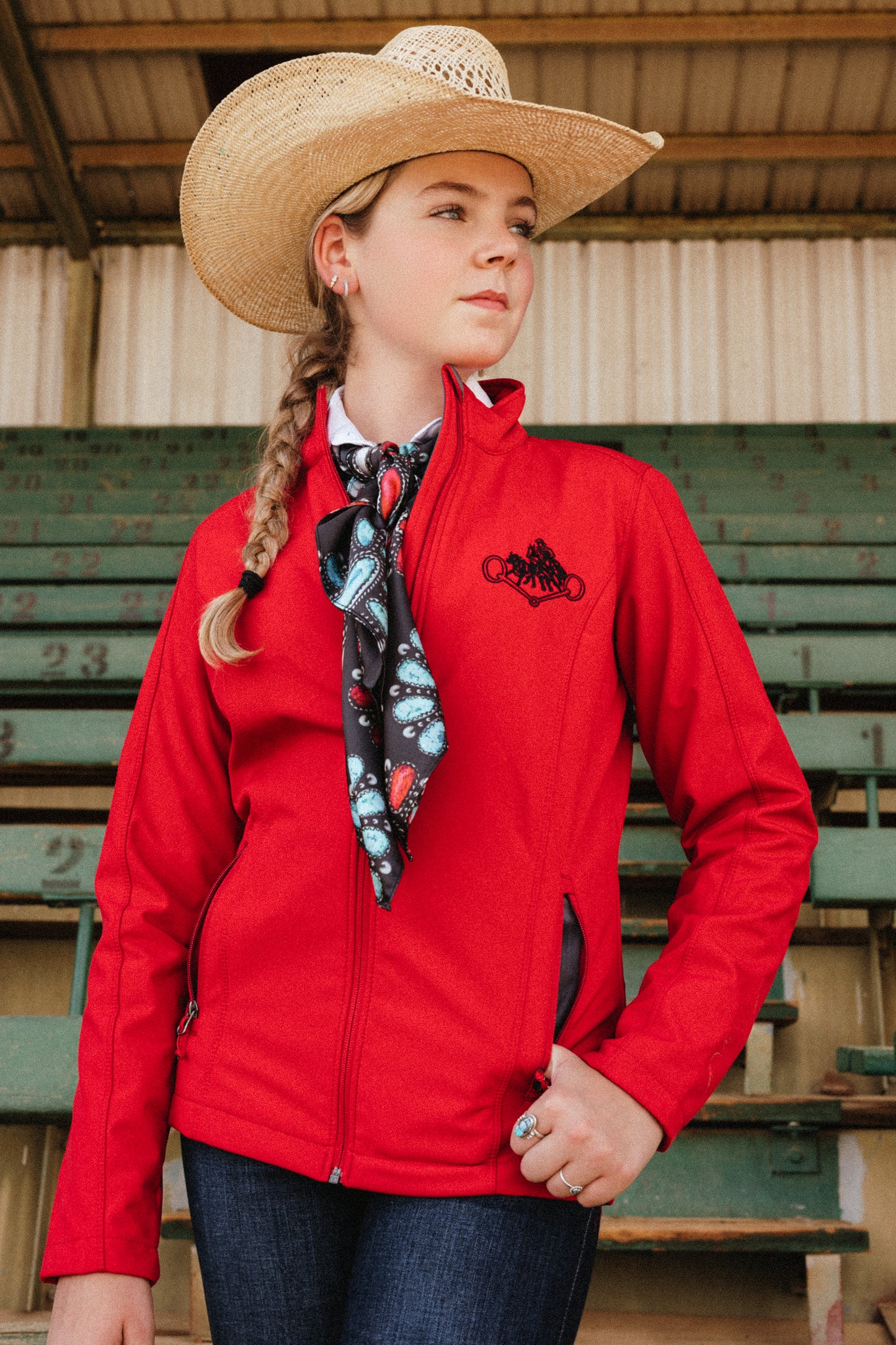 Women's NRCHA Retro Logo Rich Red Jacket