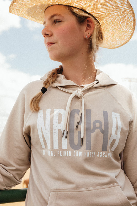 NRCHA Logo Unisex Sand Hoodie