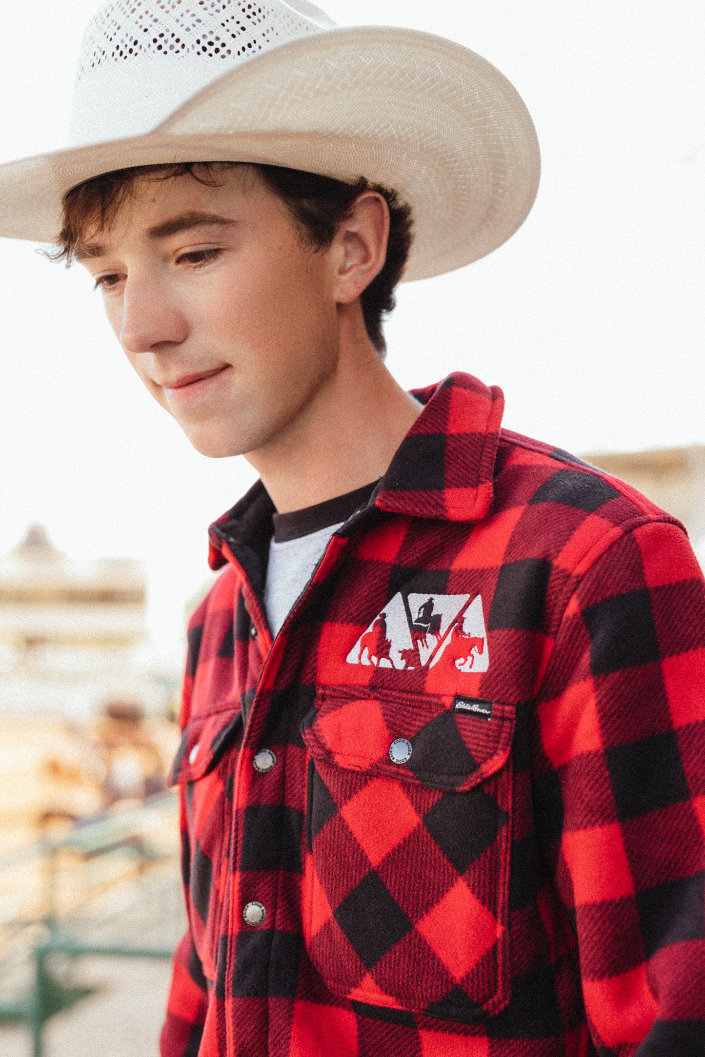 NRCHA Men's Eddie Bauer Red/Black Woodland Jacket