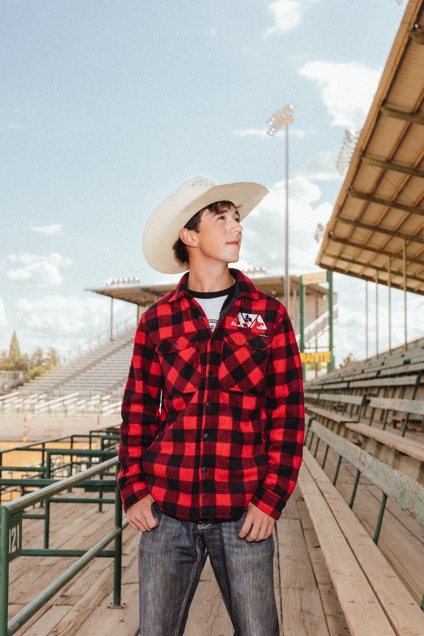 NRCHA Men's Eddie Bauer Red/Black Woodland Jacket