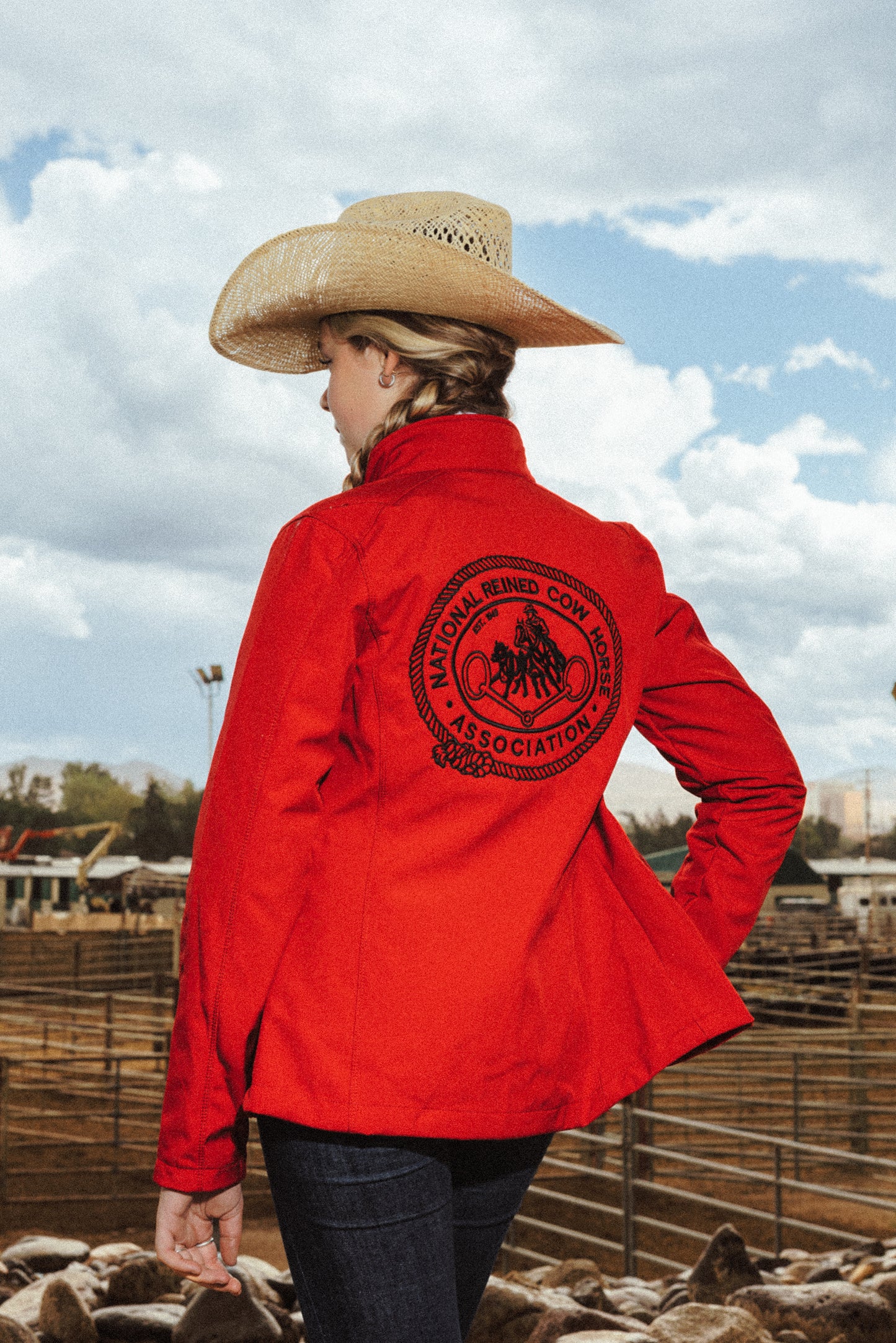 Women's NRCHA Retro Logo Rich Red Jacket