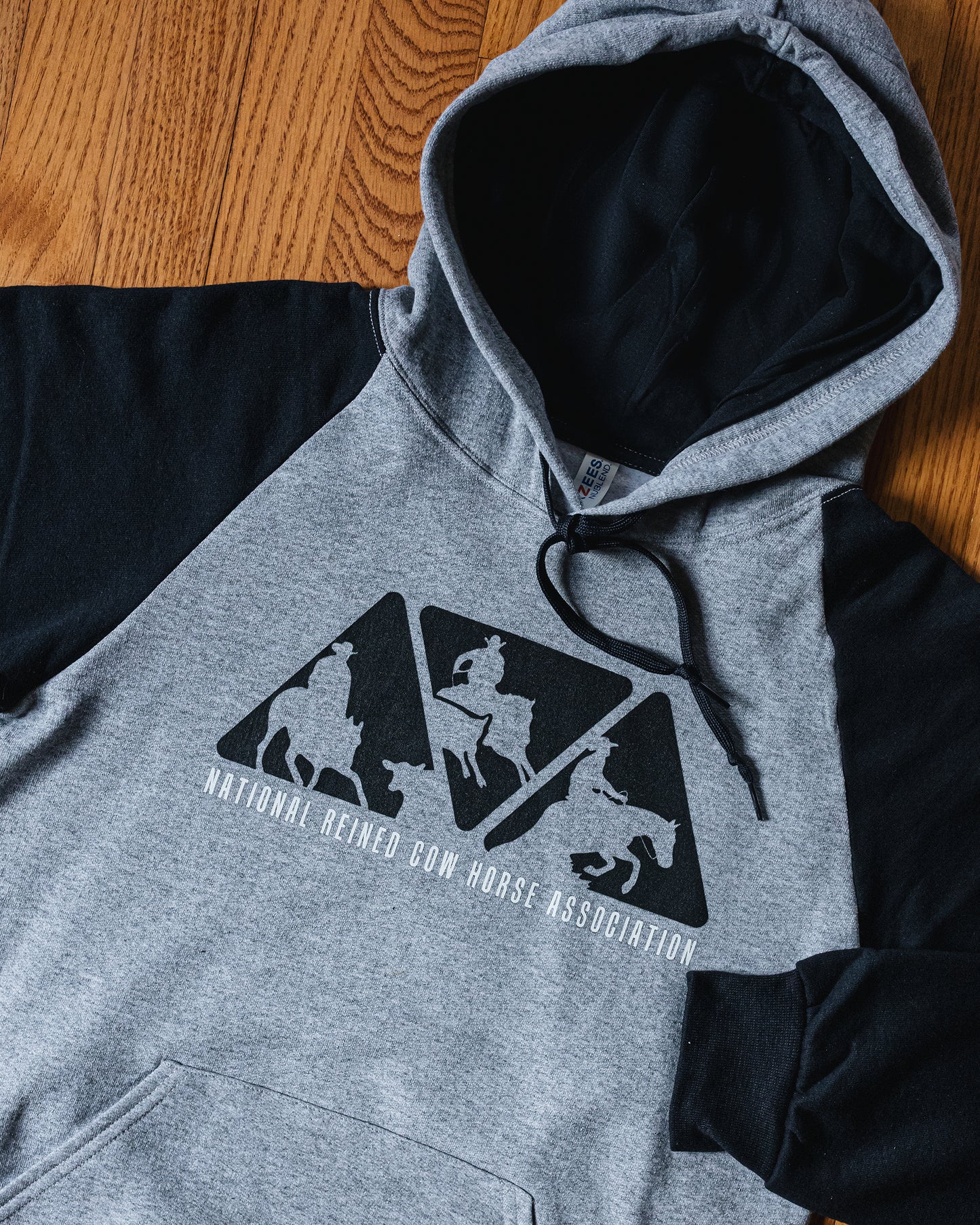 Men's/Unisex NRCHA Colorblock Raglan Hoodie Sweatshirt