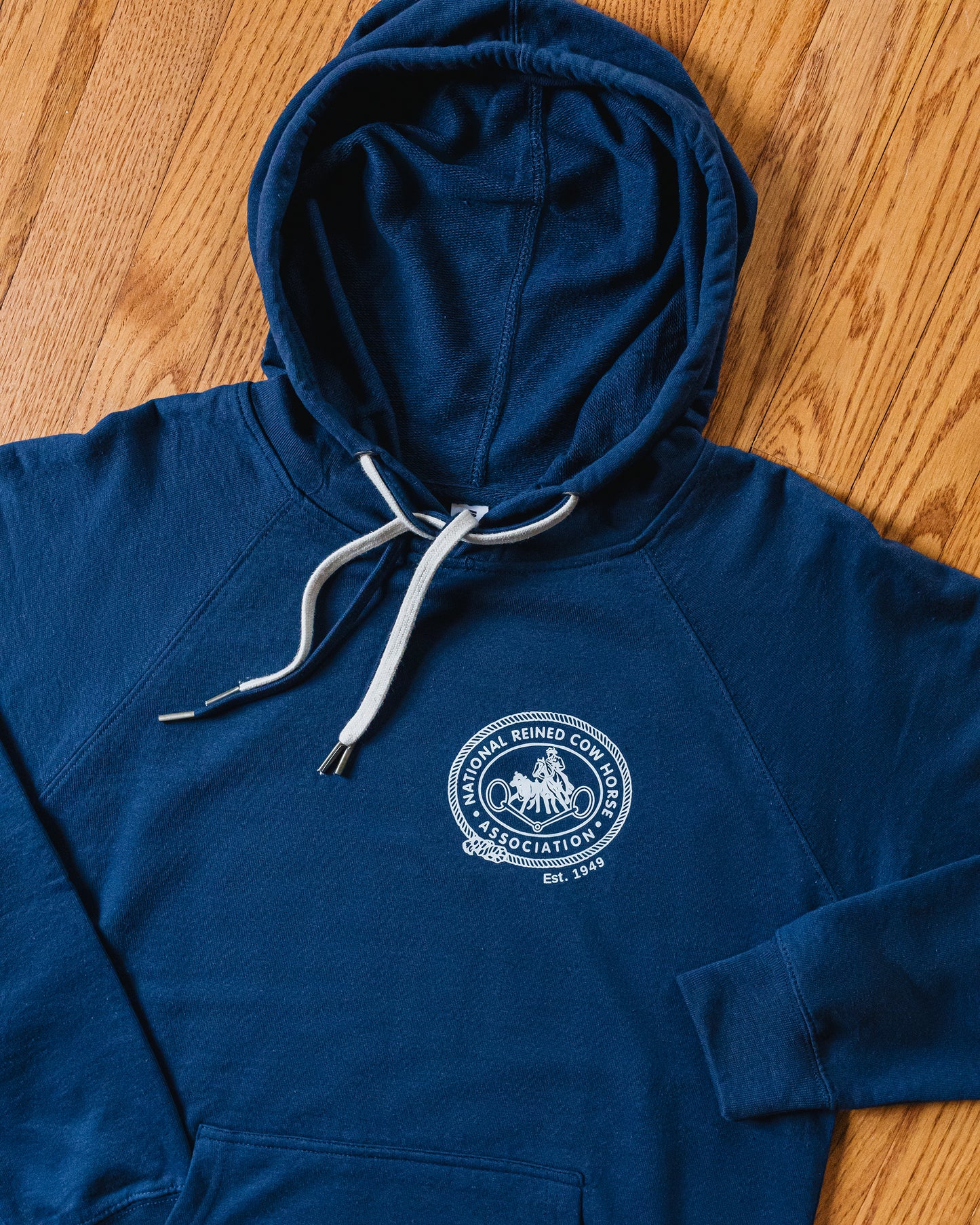 NRCHA Retro Logo Unisex Navy Blue Hoodie