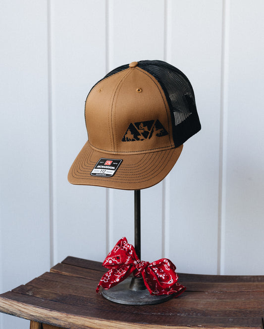 Saddle Brown And Black NRCHA Logo Mesh Hat