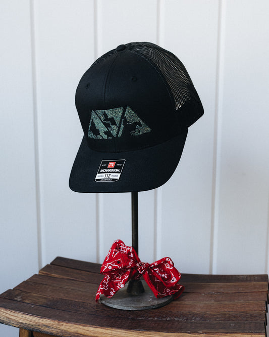 Black Scale Foil Thread NRCHA Logo Mesh Hat