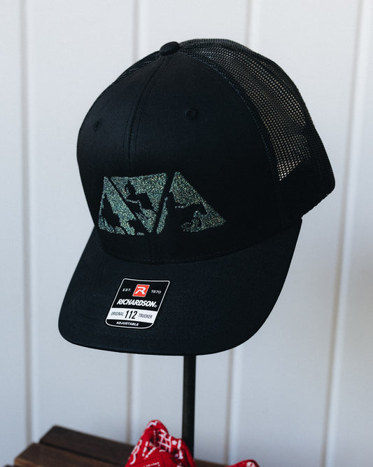Black Scale Foil Thread NRCHA Logo Mesh Hat
