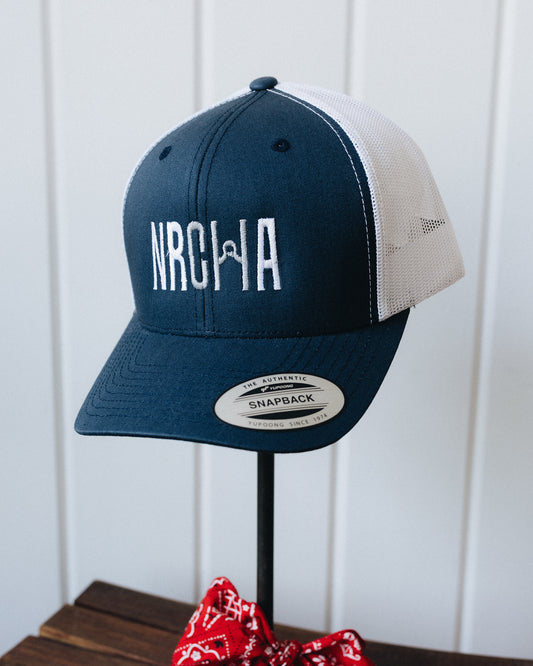 Navy and White  NRCHA Logo Mesh Hat
