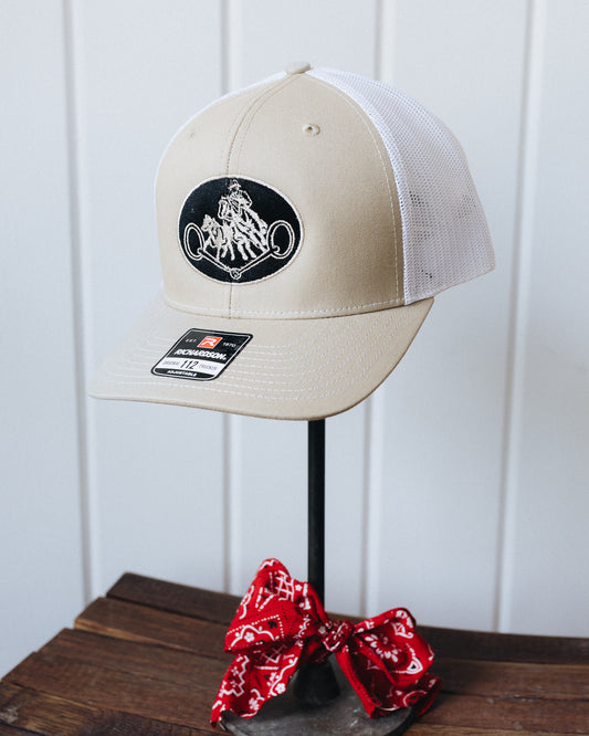 Tan And White NRCHA Logo Mesh Hat
