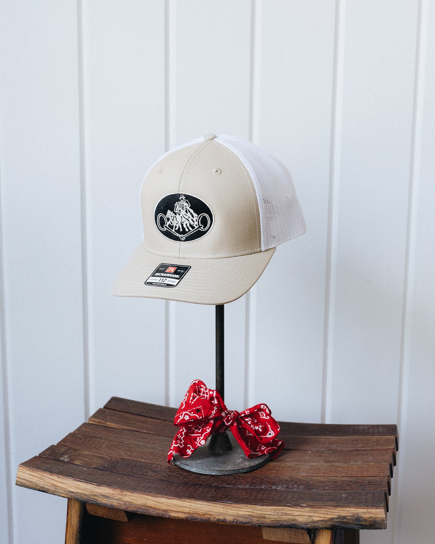 Tan And White NRCHA Logo Mesh Hat