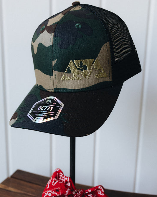 Camo and Black Mesh NRCHA Logo Mesh Hat