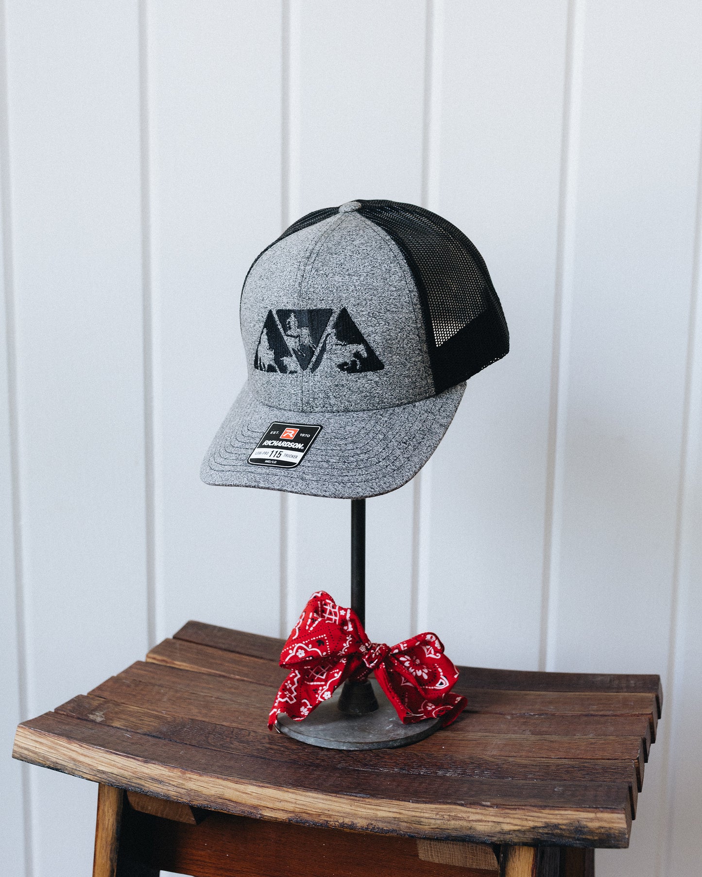 Heather Grey and Black NRCHA Logo Mesh Hat