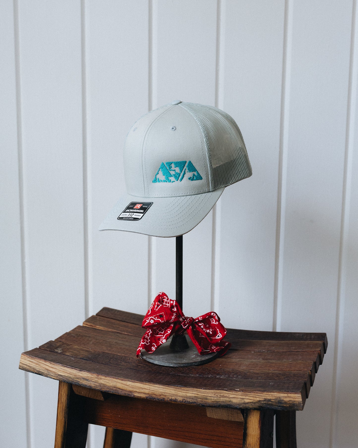 Washed Teal and Turquoise NRCHA Logo Mesh Hat