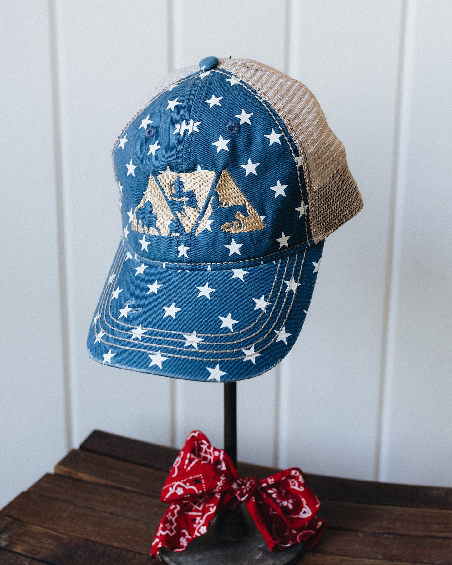 Denim Star Printed NRCHA Logo Soft Mesh Hat