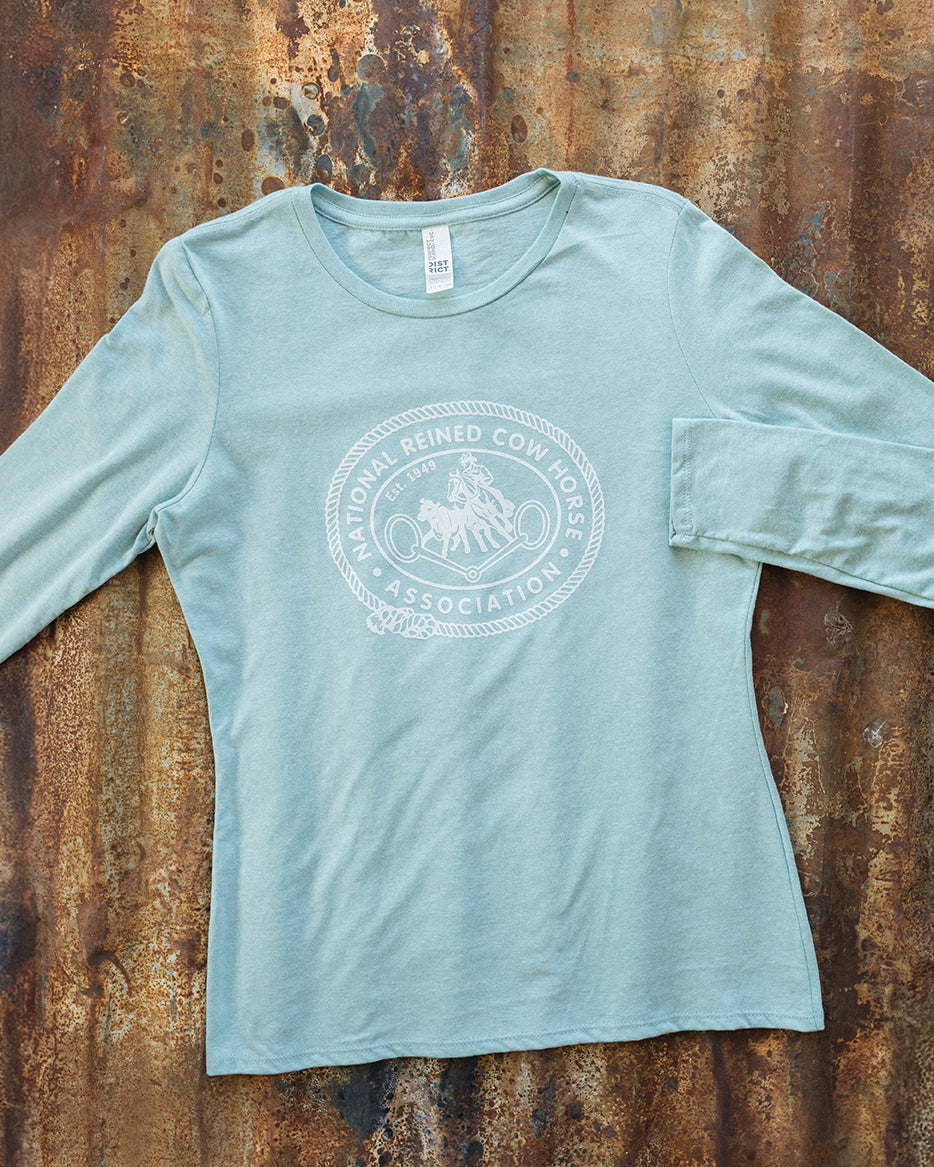 Women's NRCHA Dusty Sage Long Sleeve Crew Neck T-shirt