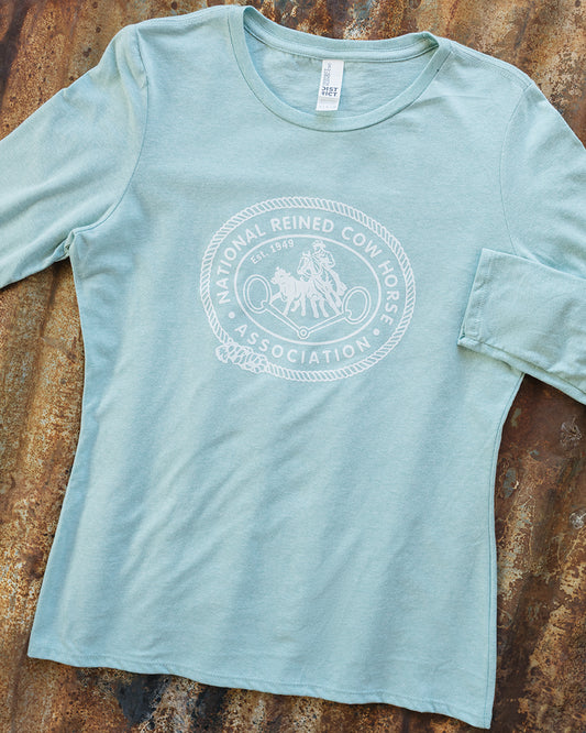 Women's NRCHA Dusty Sage Long Sleeve Crew Neck T-shirt