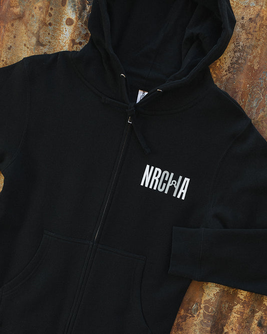 Men's NRCHA Logo Zip Black Hoodie