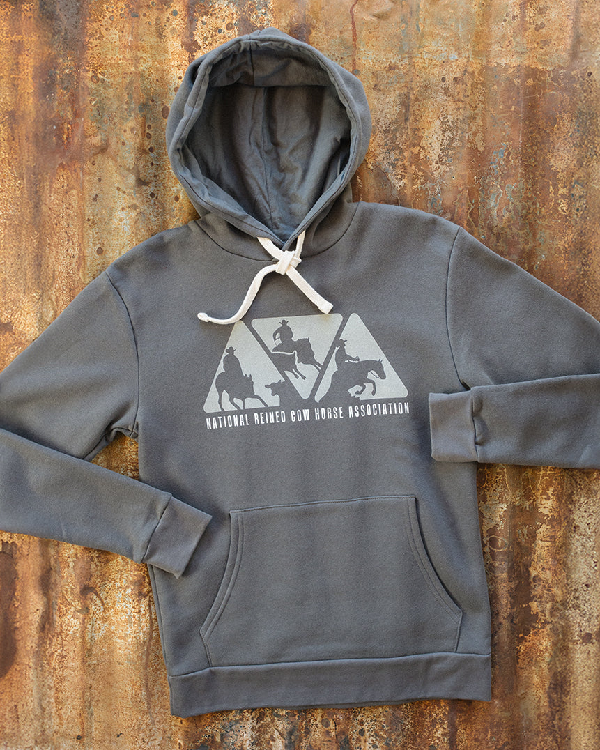 NRCHA Unisex Triangle Logo Smoke Grey Hoodie