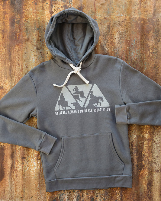 NRCHA Unisex Triangle Logo Smoke Grey Hoodie