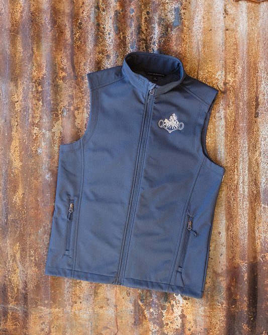 Men's NRCHA Retro Logo Battleship Grey Vest