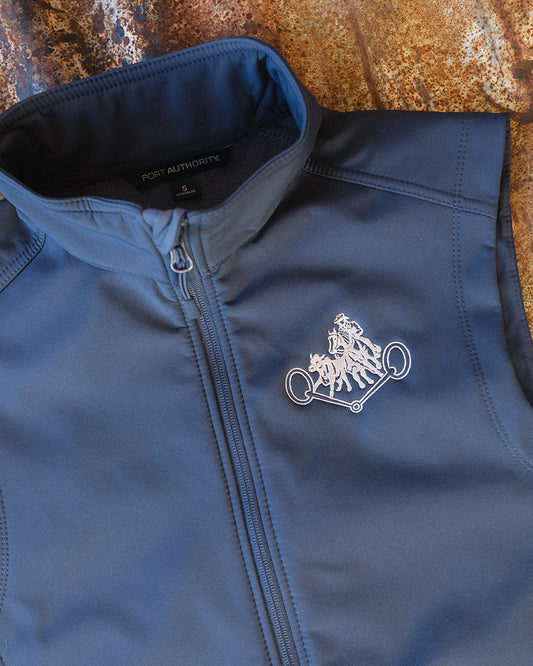 Men's NRCHA Retro Logo Battleship Grey Vest