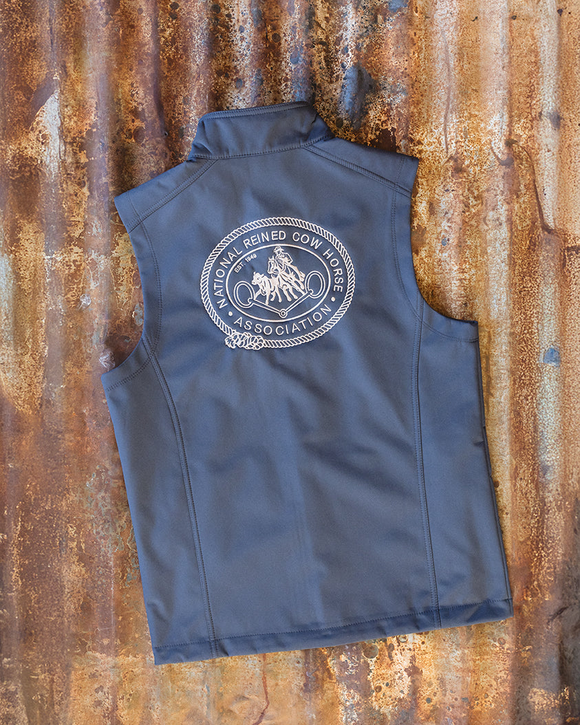 Men's NRCHA Retro Logo Battleship Grey Vest
